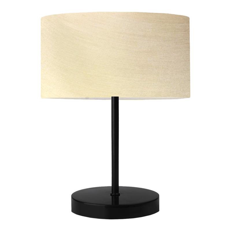 Επιτραπέζιο φωτιστικό Roojee Ε27 σε μπεζ-μαύρο απόχρωση Φ24x37εκ