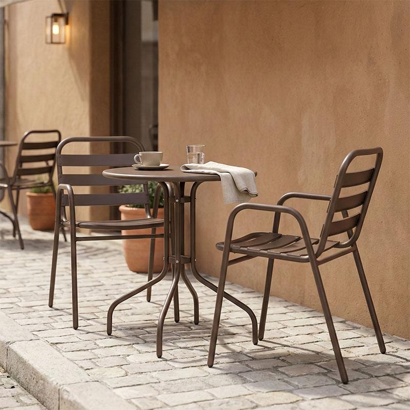 Σετ κήπου - Τραπεζαρία Vergo - Sussie 3 τεμ. μέταλλο καφέ Φ60x70 εκ. Σετ κήπου - Τραπεζαρία Vergo - Sussie 3 τεμ. μέταλλο καφέ Φ60x70 εκ.