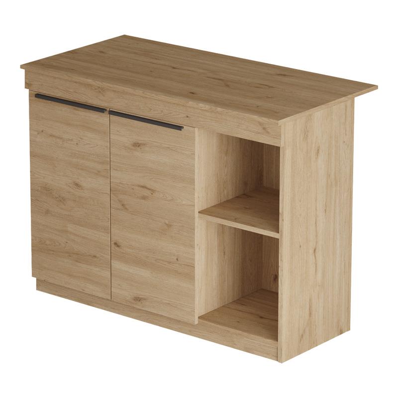 Τραπέζι - πάγκος κουζίνας Kogile φυσικό 120x60x88,2 εκ.