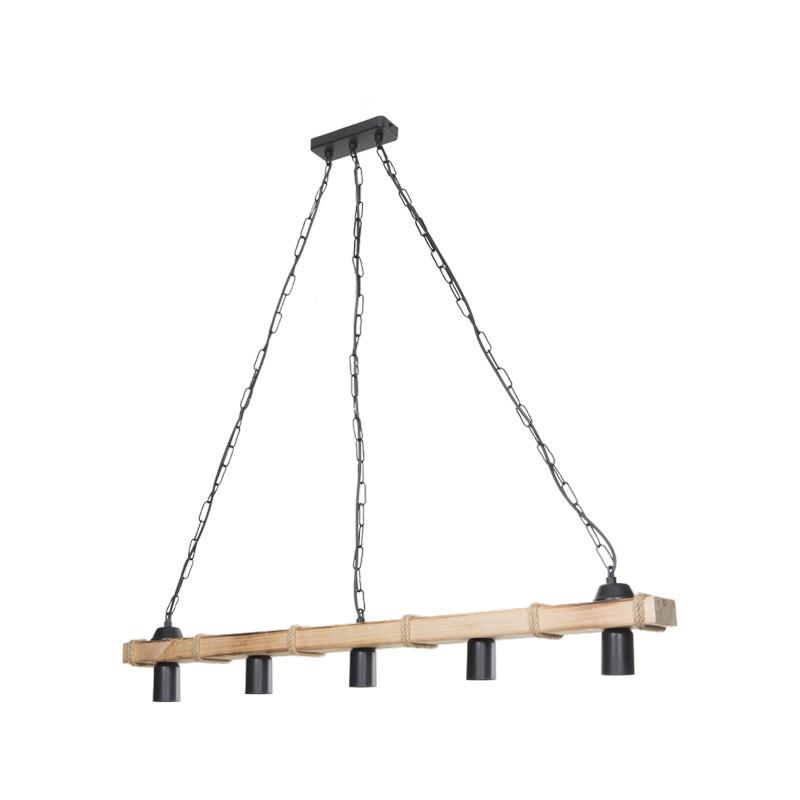 Φωτιστικό οροφής πεντάφωτο Lagoon Ε27 σε καφέ απόχρωση 100x8,5x10,5 εκ.