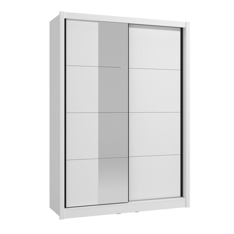 Ντουλάπα Συρόμενη ALBI 150 OG Δίφυλλη Λευκό 155x60x216 εκ.