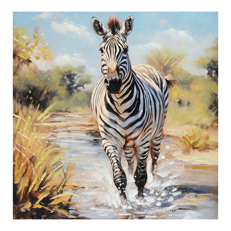 Πίνακας σε Καμβά Zebrero Inart 100x3x100εκ. Πίνακας σε Καμβά Zebrero Inart 100x3x100εκ.