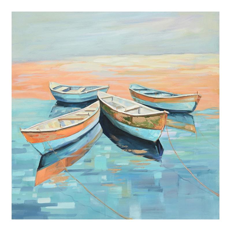 Πίνακας σε Καμβά Boatty Inart 100x3x100εκ. Πίνακας σε Καμβά Boatty Inart 100x3x100εκ.