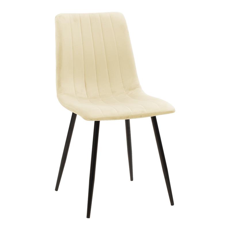 Καρέκλα Τραπεζαρίας Noor σε Μπέζ ύφασμα και Μαύρο Μεταλλικό πόδι 44x53x86εκ. Καρέκλα Τραπεζαρίας Noor σε Μπέζ ύφασμα και Μαύρο Μεταλλικό πόδι 44x53x86εκ.