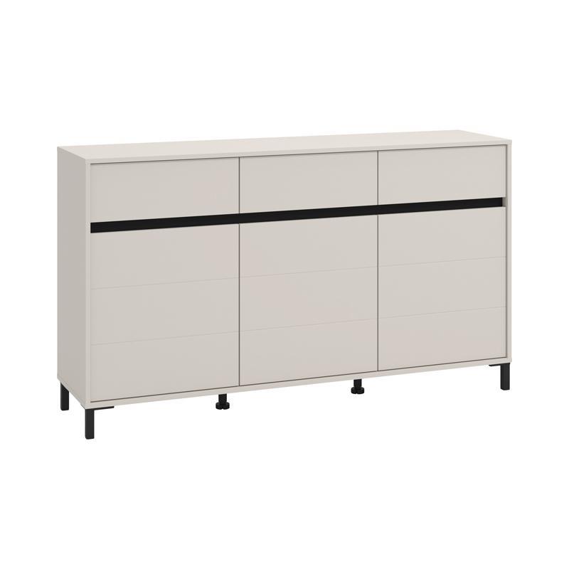 Μπουφές MARRON 157 3K3F3V Cashmere - Μαύρο 157x40x90εκ.