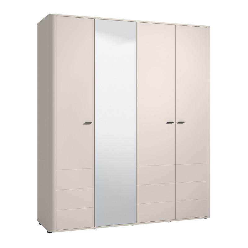 Ντουλάπα SERDICA 4K1O Τετράφυλλη με Καθρέπτη Cashmere 180x57x211εκ. Ντουλάπα SERDICA 4K1O Τετράφυλλη με Καθρέπτη Cashmere 180x57x211εκ.