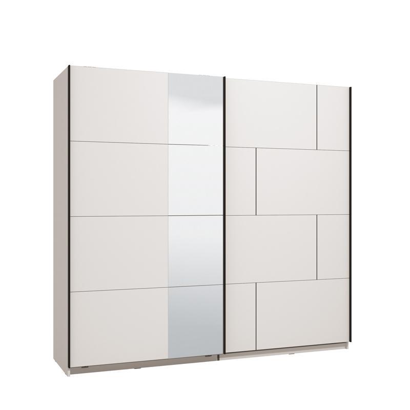 Ντουλάπα Συρόμενη ALERIA 220 OG με Καθρέπτη Λευκό 220x61x205εκ. Ντουλάπα Συρόμενη ALERIA 220 OG με Καθρέπτη Λευκό 220x61x205εκ.