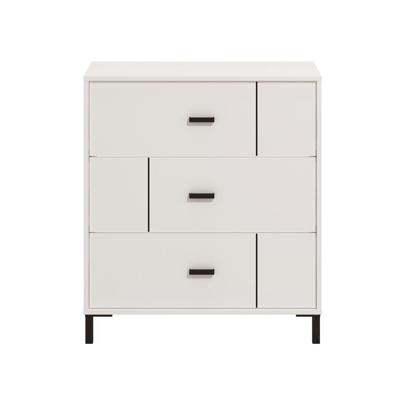 Συρταριέρα ALERIA 80 3F Λευκό 77x40x90εκ.