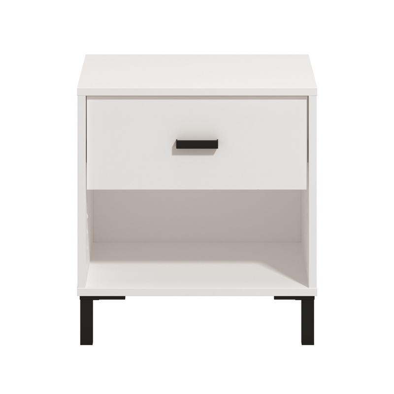 Κομοδίνο ALERIA NO1F Λευκό 48x40x52εκ.