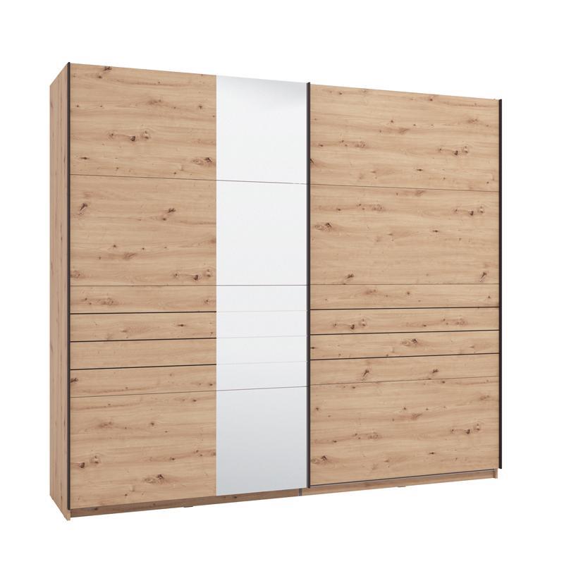 Ντουλάπα Συρόμενη VEYMONT 245 OG με Καθρέπτη Artisan Oak 245x61x218εκ. Ντουλάπα Συρόμενη VEYMONT 245 OG με Καθρέπτη Artisan Oak 245x61x218εκ.