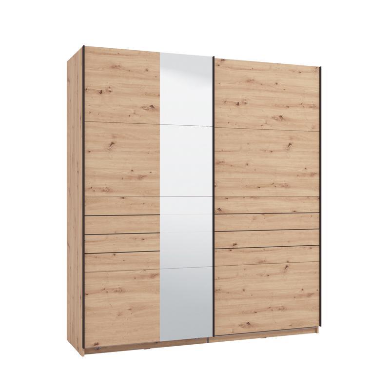 Ντουλάπα Συρόμενη VEYMONT 200 OG με Καθρέπτη Artisan Oak 195x61x218εκ. Ντουλάπα Συρόμενη VEYMONT 200 OG με Καθρέπτη Artisan Oak 195x61x218εκ.