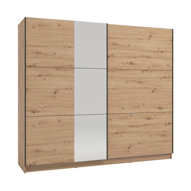 Ντουλάπα Συρόμενη SIERRA 240 OG με Καθρέπτη Artisan Oak 237x63x210εκ. Ντουλάπα Συρόμενη SIERRA 240 OG με Καθρέπτη Artisan Oak 237x63x210εκ.