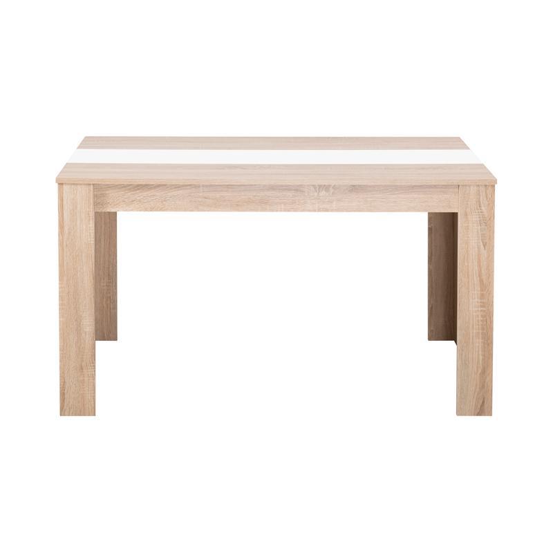 Τραπέζι Τραπεζαρίας DOMUS 135 Sonoma Oak - Λευκό 135x81x75εκ.