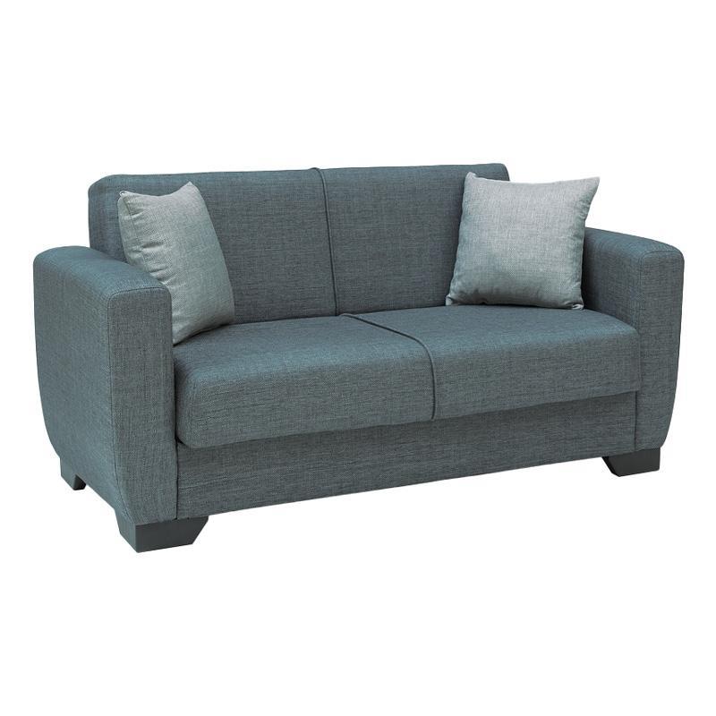 Καναπές - Κρεβάτι New Dolce Fylliana Διθέσιος Γκρί με Ανοικτά Γκρί Μαξιλάρια 168x85x85εκ.