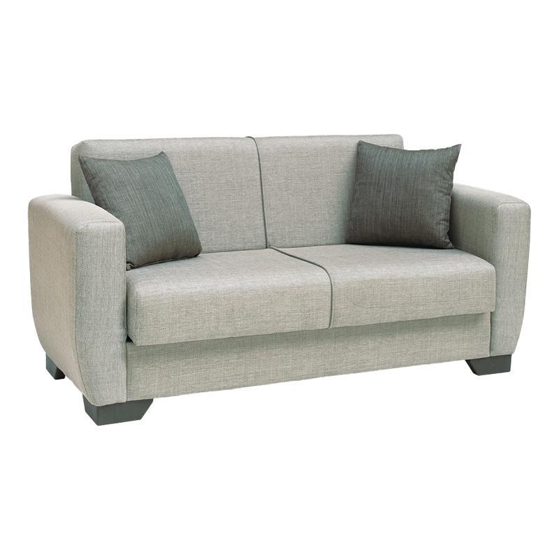 Καναπές - Κρεβάτι New Dolce Fylliana Διθέσιος Μόκα με Καφέ Μαξιλάρια 168x85x85εκ.