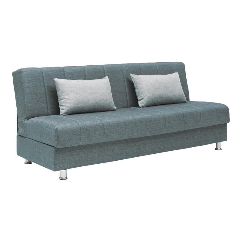 Καναπές - Κρεβάτι New Tiger Fylliana Ύφασμα Γκρί σκούρο με ανοικτό γκρί μαξιλάρια 190x85x83εκ