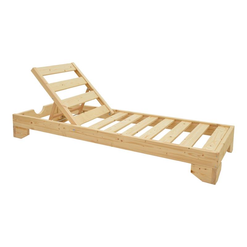 Ξαπλώστρα Fendy Ξύλο Ελάτου σε Φυσικό 71.5x200x24εκ.