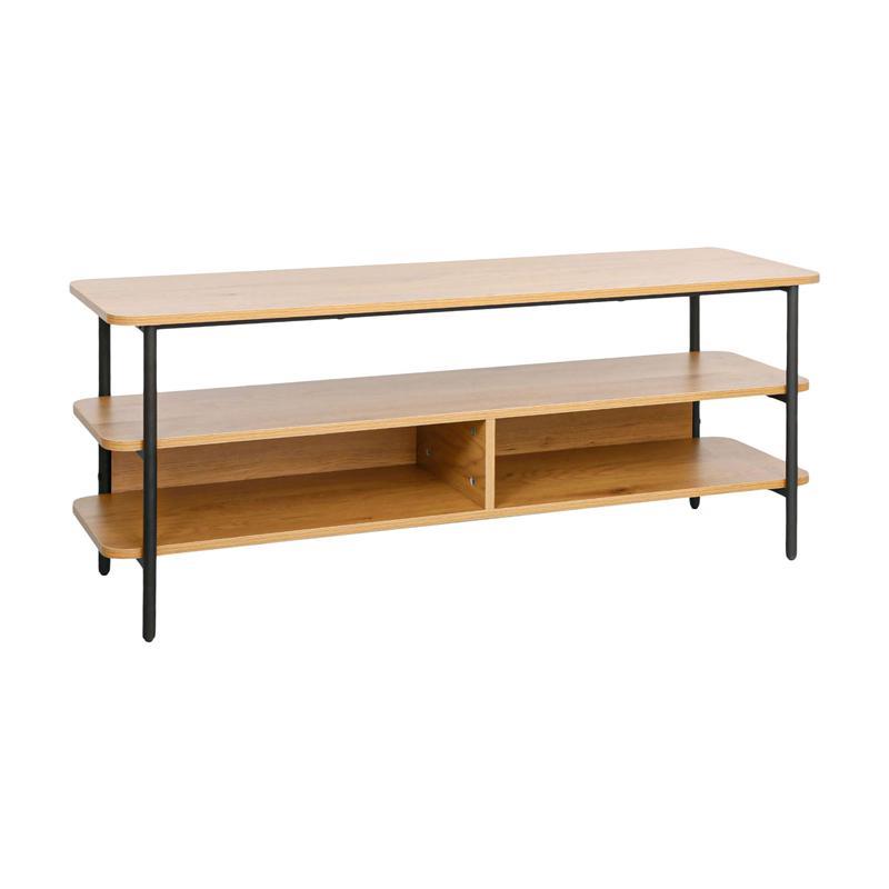 Έπιπλο Τηλεόρασης Μεταλλικό FL2504 Fylliana Black Oak χρώμα 120x36x50εκ