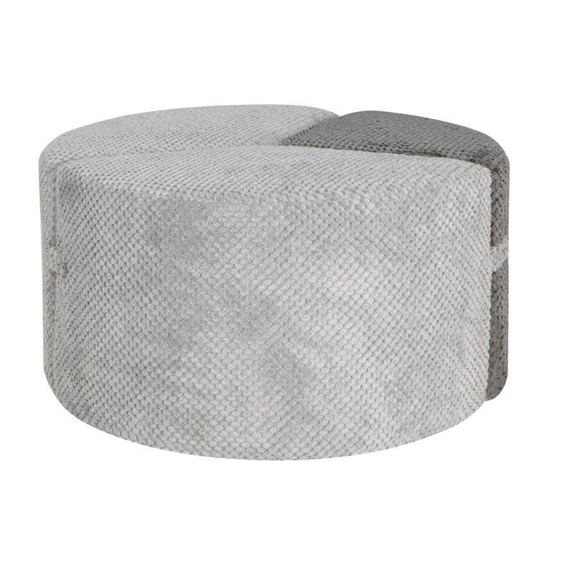 Σκαμπό Puzzle FL2511 Fylliana Γκρί - Σκούρο Γκρί χρώμα 68x68x39εκ