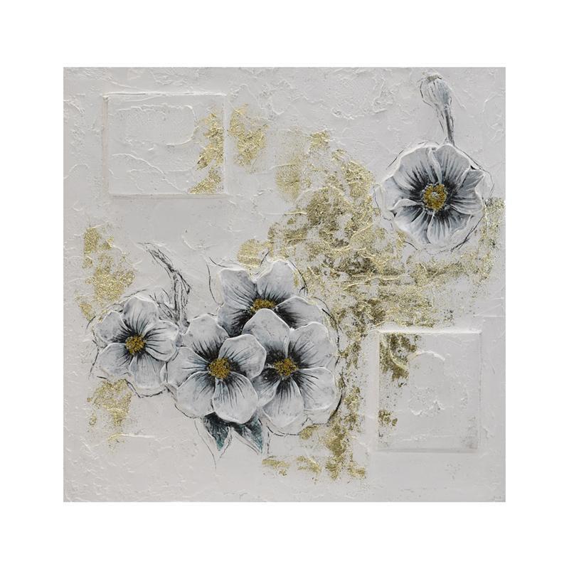Πίνακας σε Καμβά FL3774 Fylliana Λουλούδι 100x100εκ.