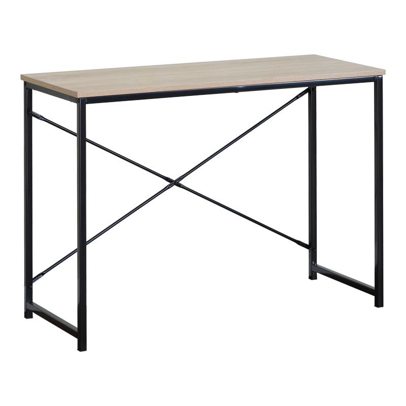 Γραφείο εργασίας Bailon σε oak απόχρωση με μαύρο μέταλλο 100x40x70εκ