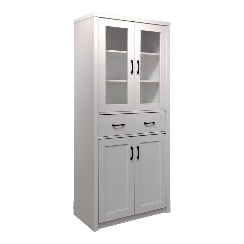 Βιτρίνα-ντουλάπα Nisso σε λευκή απόχρωση 80x40x183.5εκ