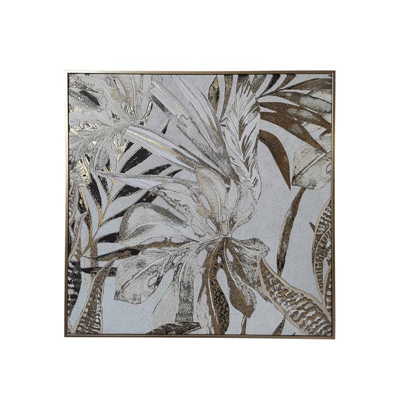 Πίνακας σε Καμβά με Πλαστικό πλαίσιο FL251382 Fylliana Χρυσό -Λευκό και Μπέζ 50x3x50εκ Πίνακας σε Καμβά με Πλαστικό πλαίσιο FL251382 Fylliana Χρυσό -Λευκό και Μπέζ 50x3x50εκ