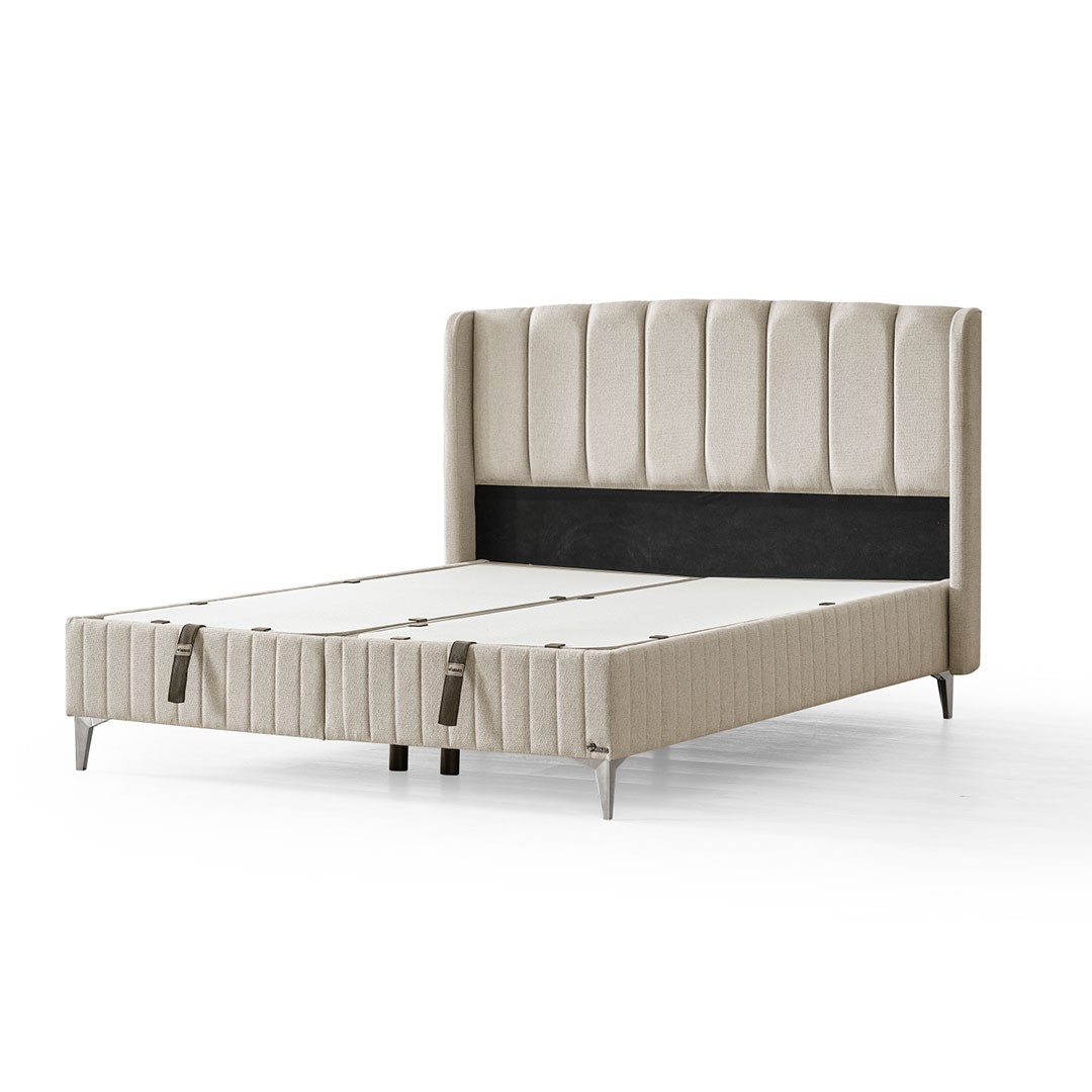 Επενδυμένο Κρεβάτι ALLEGRA Διπλό με Αποθηκευτικό χώρο Μπεζ 160x200εκ. Επενδυμένο Κρεβάτι ALLEGRA Διπλό με Αποθηκευτικό χώρο Μπεζ 160x200εκ.