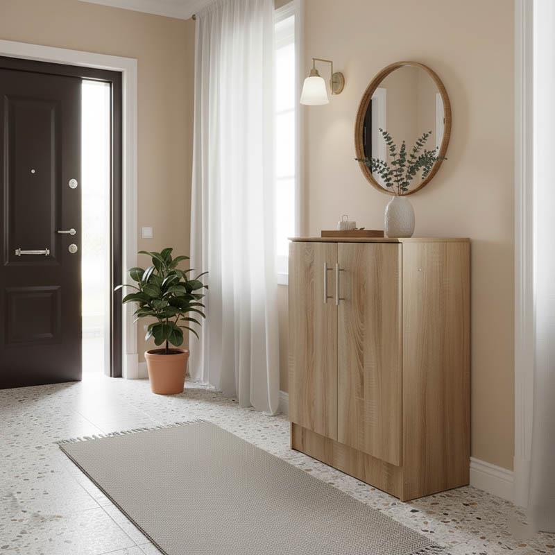 Παπουτσοθήκη-ντουλάπι Souken 6 ζευγών σε sonoma απόχρωση 60x40x80εκ