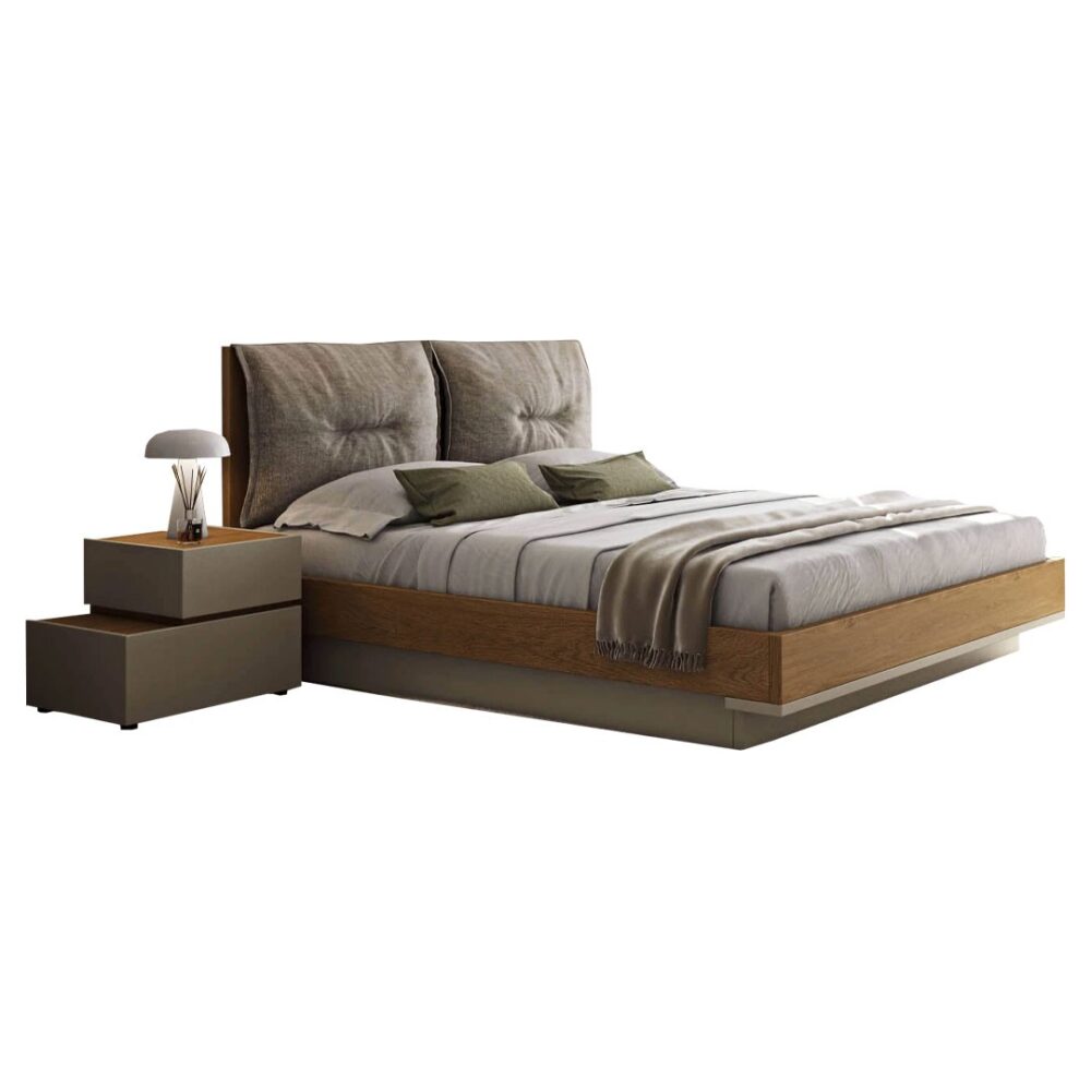 Κρεβάτι LOFT σε Φυσικό Δρύς - Εκρού