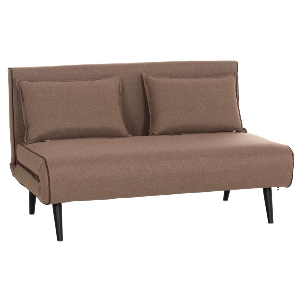 Καναπές - Κρεβάτι ASMA C3077.07 Διθέσιος σε Σκούρο Μπέζ ύφασμα 143x78x84Yεκ.