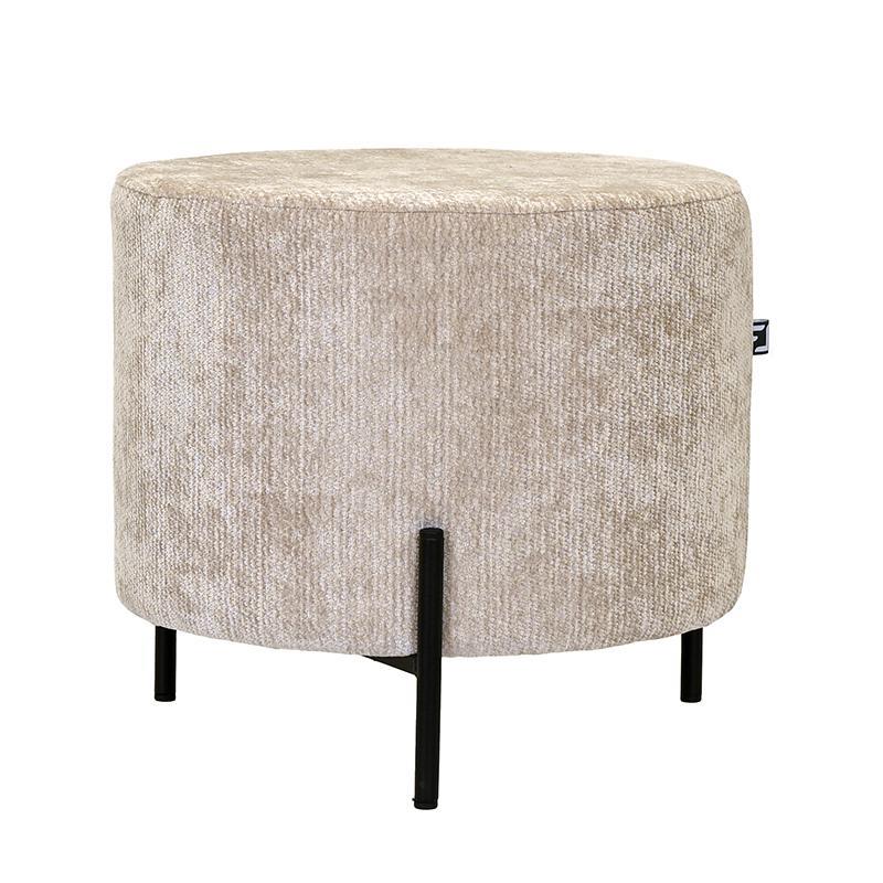 Σκαμπό Στρόγγυλο New Lux Fylliana Μπέζ χρώμα 46x46x43εκ