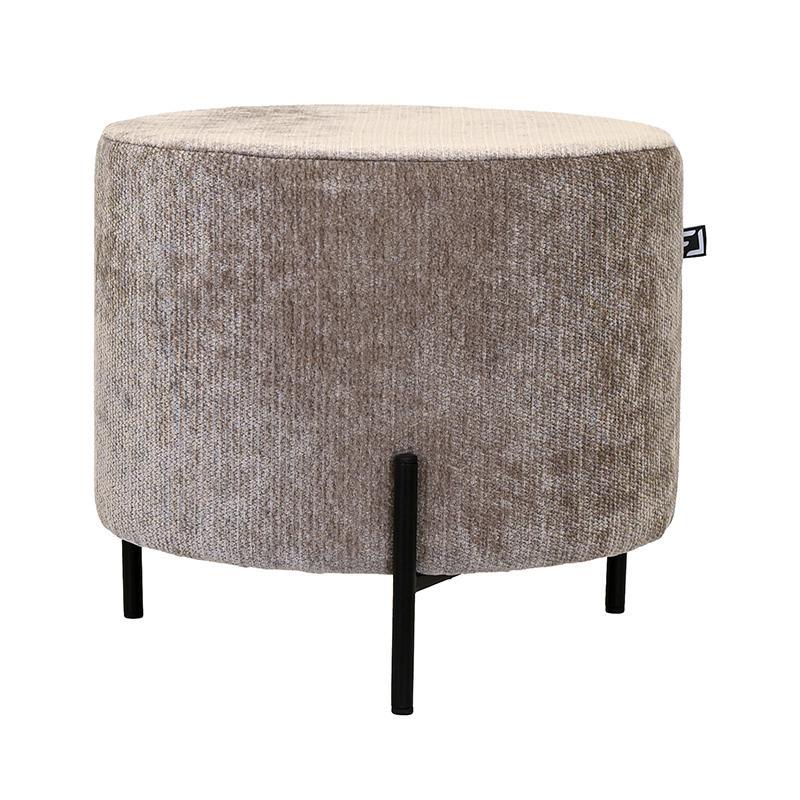 Σκαμπό Στρόγγυλο New Lux Fylliana Καφέ χρώμα 46x46x43εκ