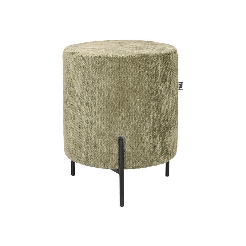 Σκαμπό Στρόγγυλο New Lux Fylliana Λαδί χρώμα 33x33x38εκ