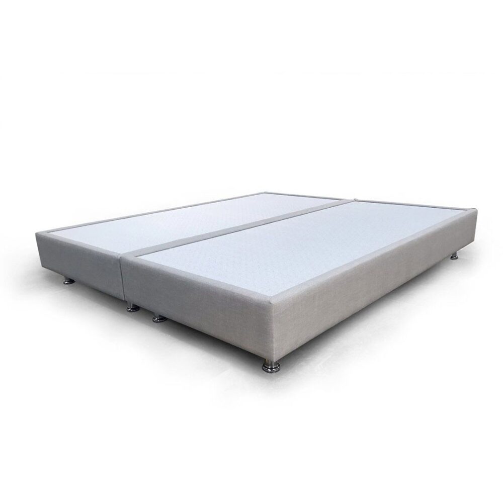 Βάση Κρεβατιού Διπλή - Υπόστρωμα Nova Box σε Γκρί Ύφασμα 160x200εκ.