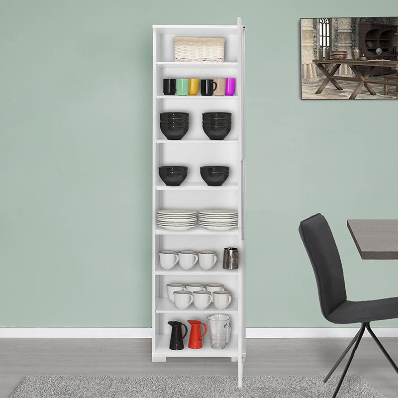 Ντουλάπι-στήλη Diamond1 λευκό gloss 50x35x187εκ