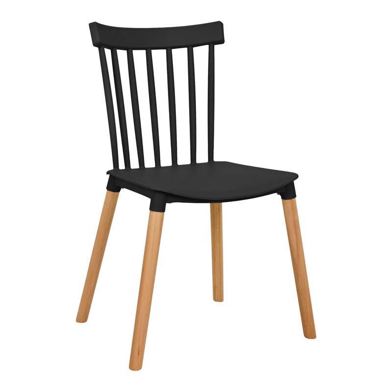 Καρέκλα Τραπεζαρίας Rubina Fylliana Μαύρο 51x50x84εκ.