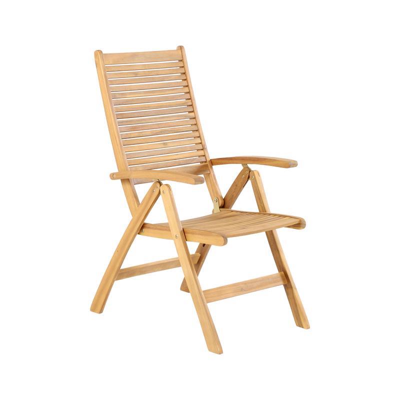 Καρέκλα FL150 Fylliana Αναδιπλούμενη Ξύλο ακακίας Καρυδί 59x75x110 εκ.