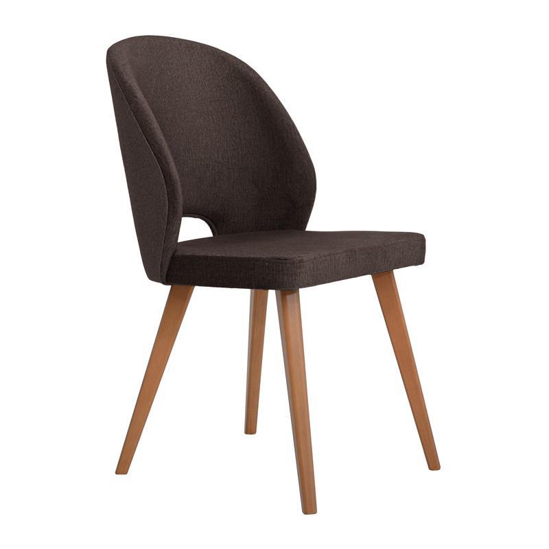 Καρέκλα τραπεζαρίας New Bella Fylliana Ύφασμα Καφέ 48x56x85εκ.