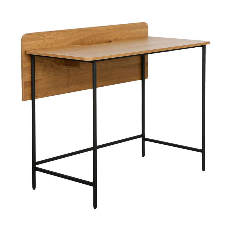 Γραφείο Μεταλλικό FL2504 Fylliana σε Black Oak χρώμα 100x50x85εκ