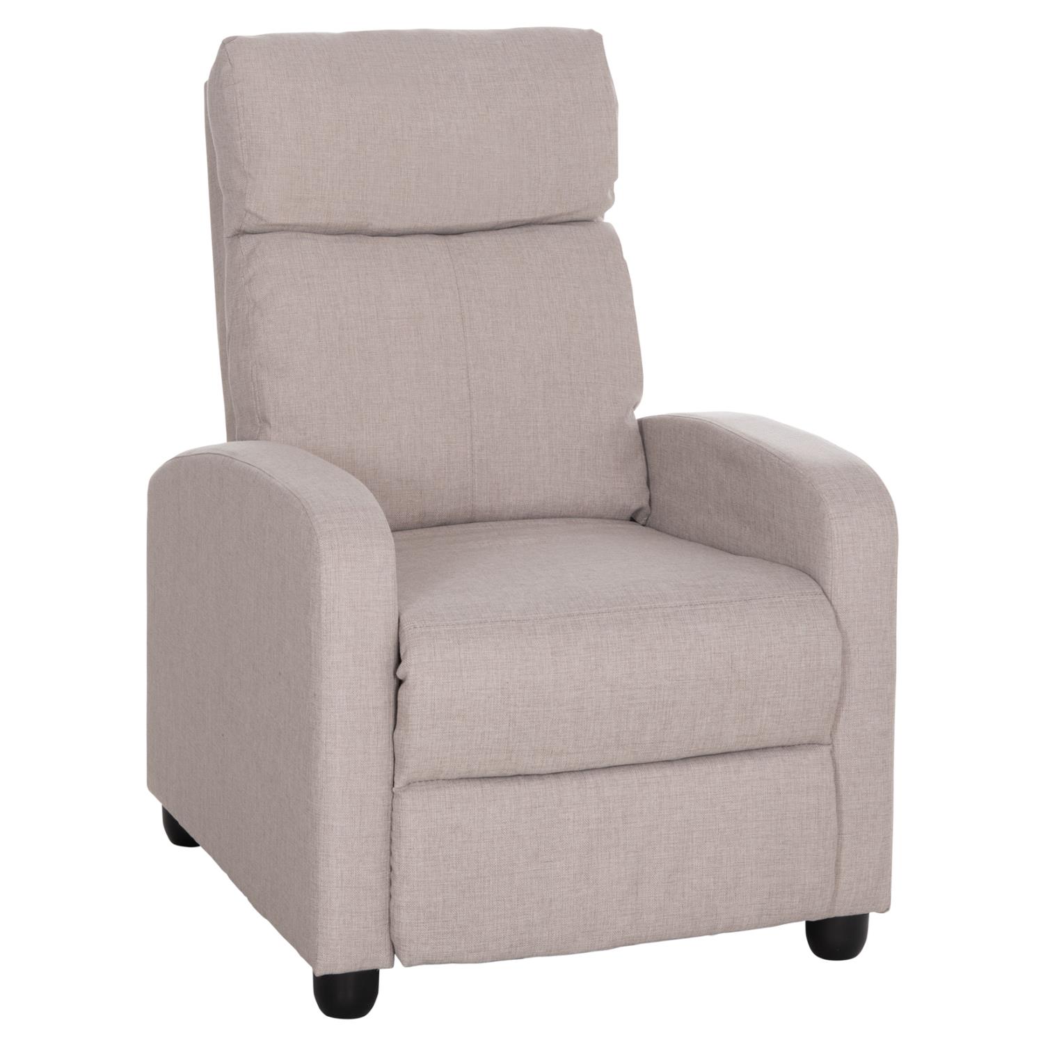 Πολυθρόνα σαλονιού DROSEN RELAX σε Μπέζ Ύφασμα 68,5x86x100Υεκ.