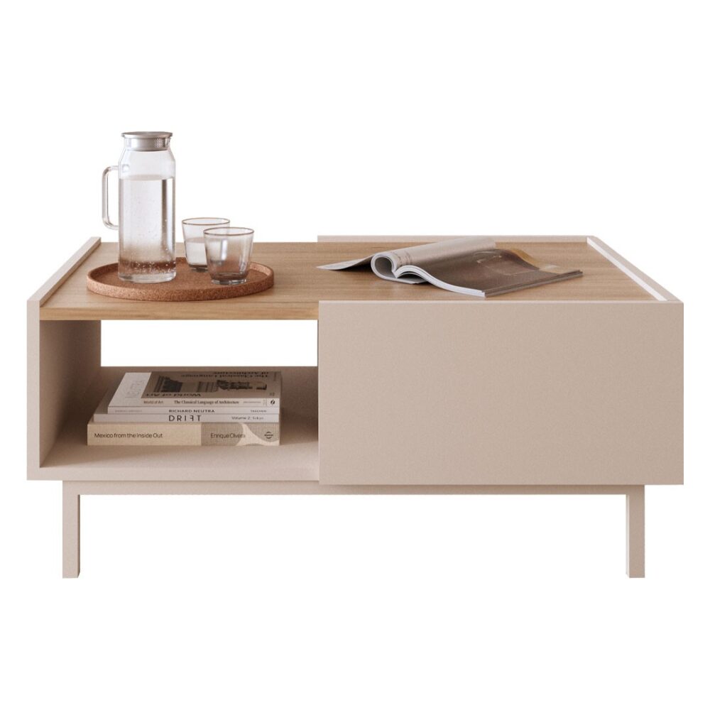 Τραπεζάκι σαλονιού SEDRA σε Κασμίρ - Δρύς χρώμα 94x60x40εκ.