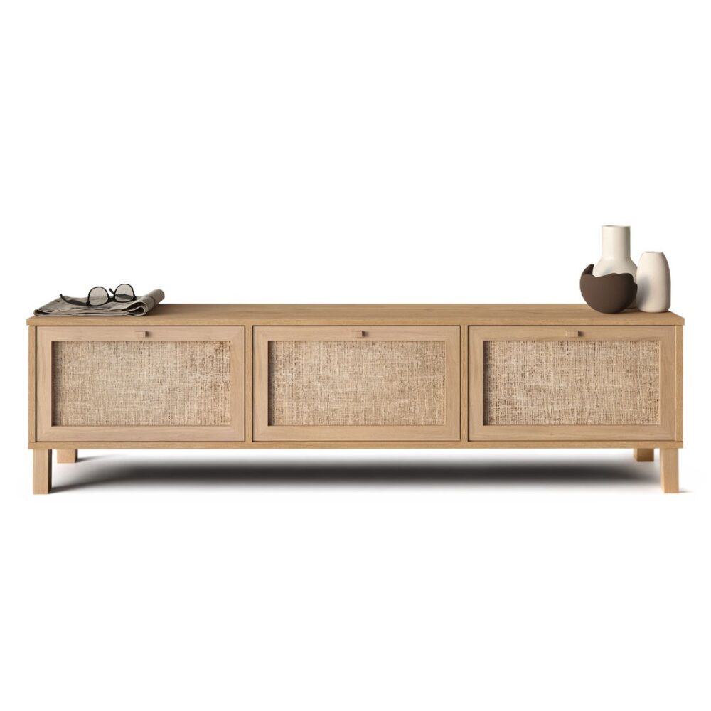 Έπιπλο τηλεόρασης DUNE σε Δρύς χρώμα 180x32x45,6εκ.