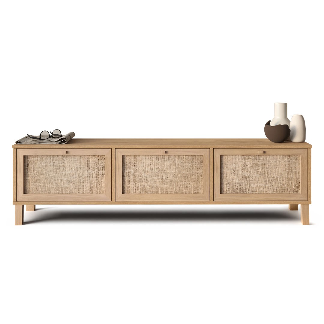 Έπιπλο τηλεόρασης DUNE σε Δρύς χρώμα 180x32x45,6εκ.