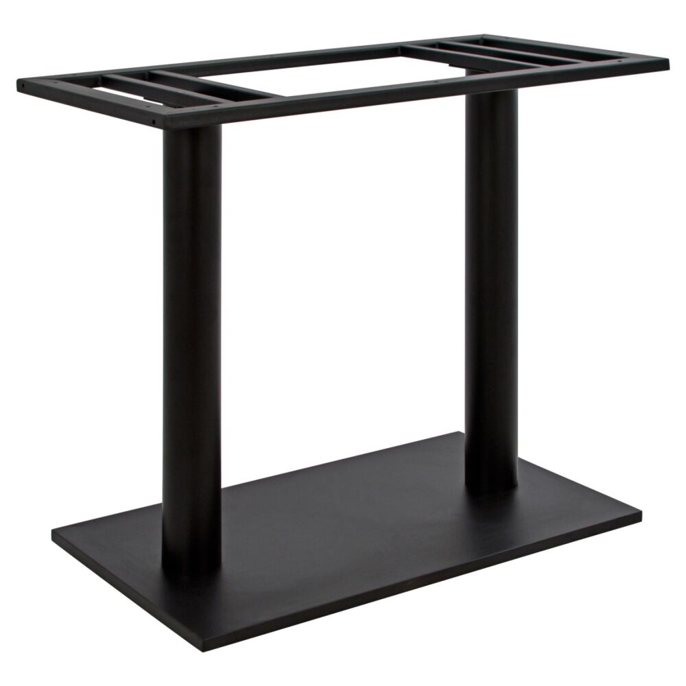 Βάση Μεταλλική Διπλή C435 με Ρεγουλατόρους σε Μαύρο 80x40x72εκ.