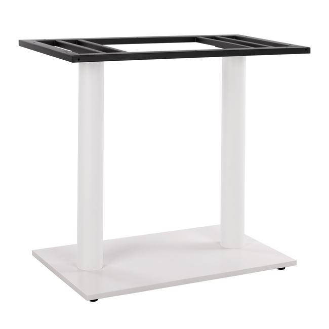 Βάση Μεταλλική Διπλή C435.12 με Ρεγουλατόρους σε Λευκό Ματ 80x40x72εκ.