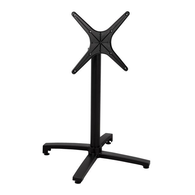 Βάση Αλουμινίου Πτυσσόμενη C459.01 Μαύρο Ματ 69x69x73Υεκ. με Σταυρό 48Χ48εκ.