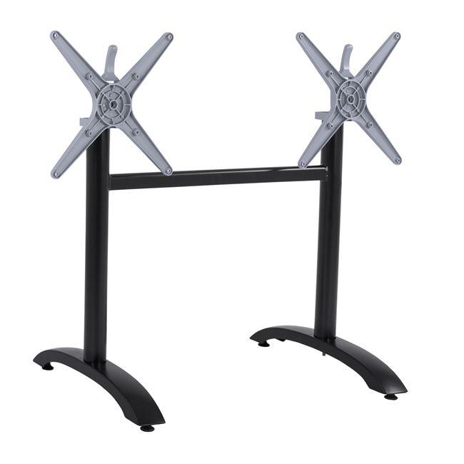 Βάση Αλουμινίου Δίστηλη C468 με Αναδιπλούμενους Σταυρούς σε Μαύρο Ματ 78x59.5x73Yεκ.