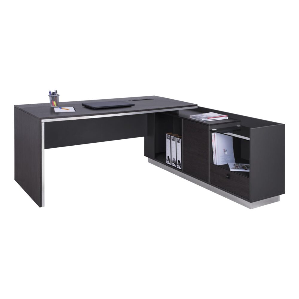 Γραφείο επαγγελματικό Δεξιά γωνία Rosewood 200x170x76Υ εκ.