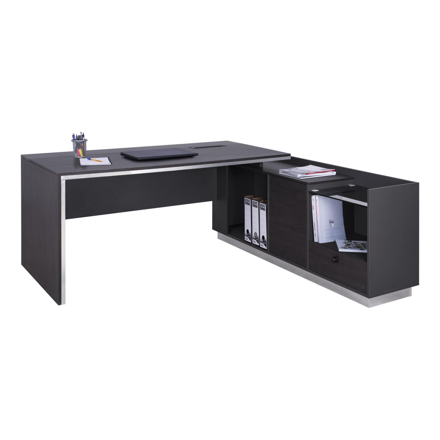 Γραφείο επαγγελματικό Δεξιά γωνία Rosewood 200x170x76Υ εκ.